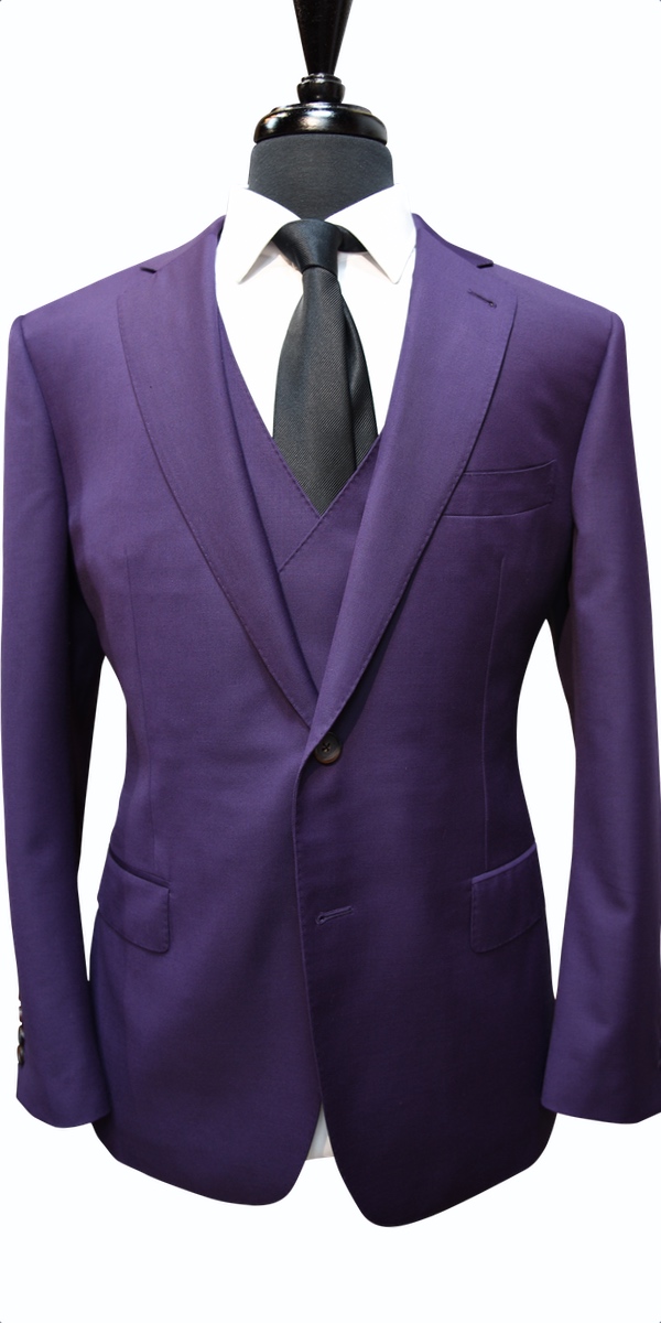 Eggplant Twill Wool Suit