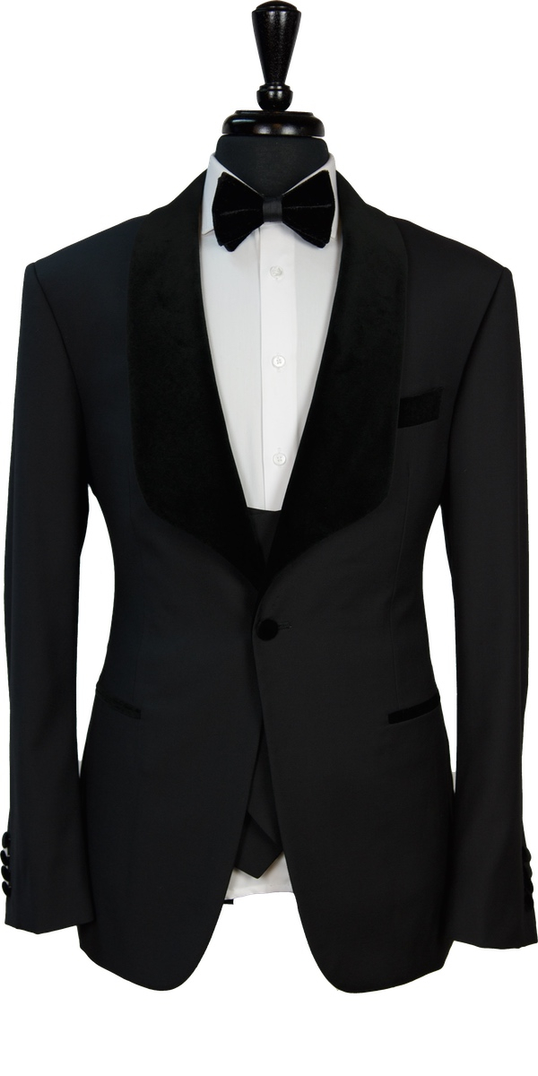 Classic Black Wool Tuxedo