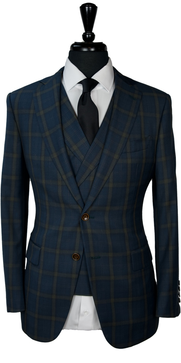 Pine Green Plaid Wool Suit