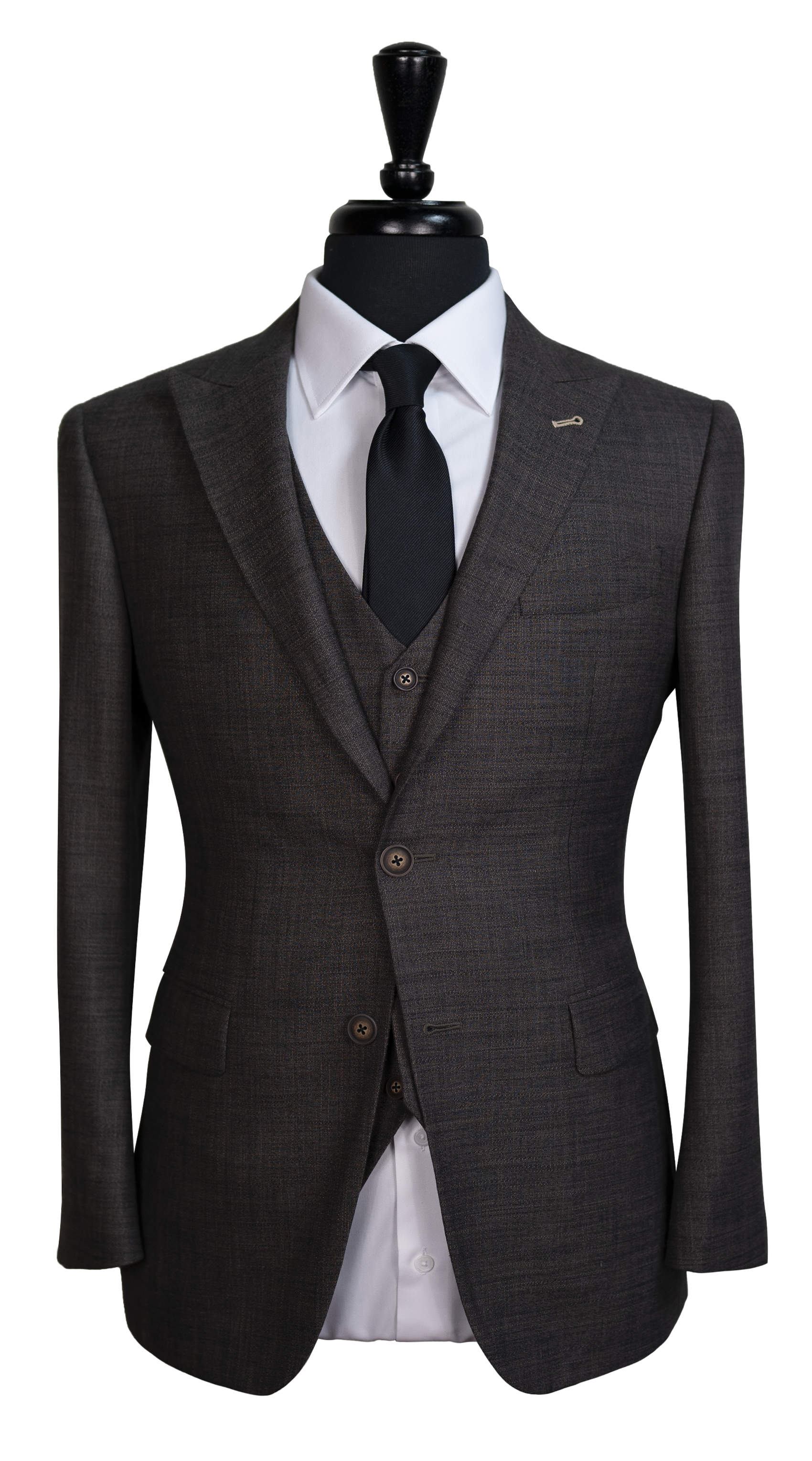 Brown Burgundy Wool Suit