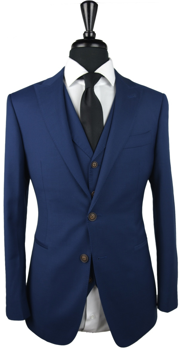 Complet Laine Sergé Bleu Oxford