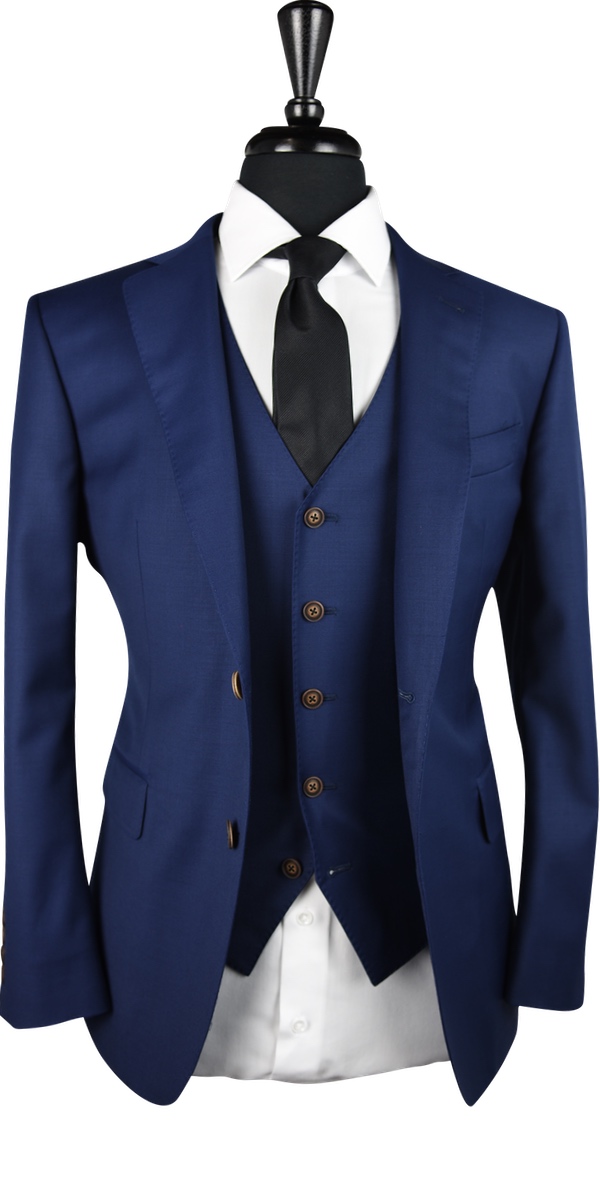 Navy Blue Wool Suit