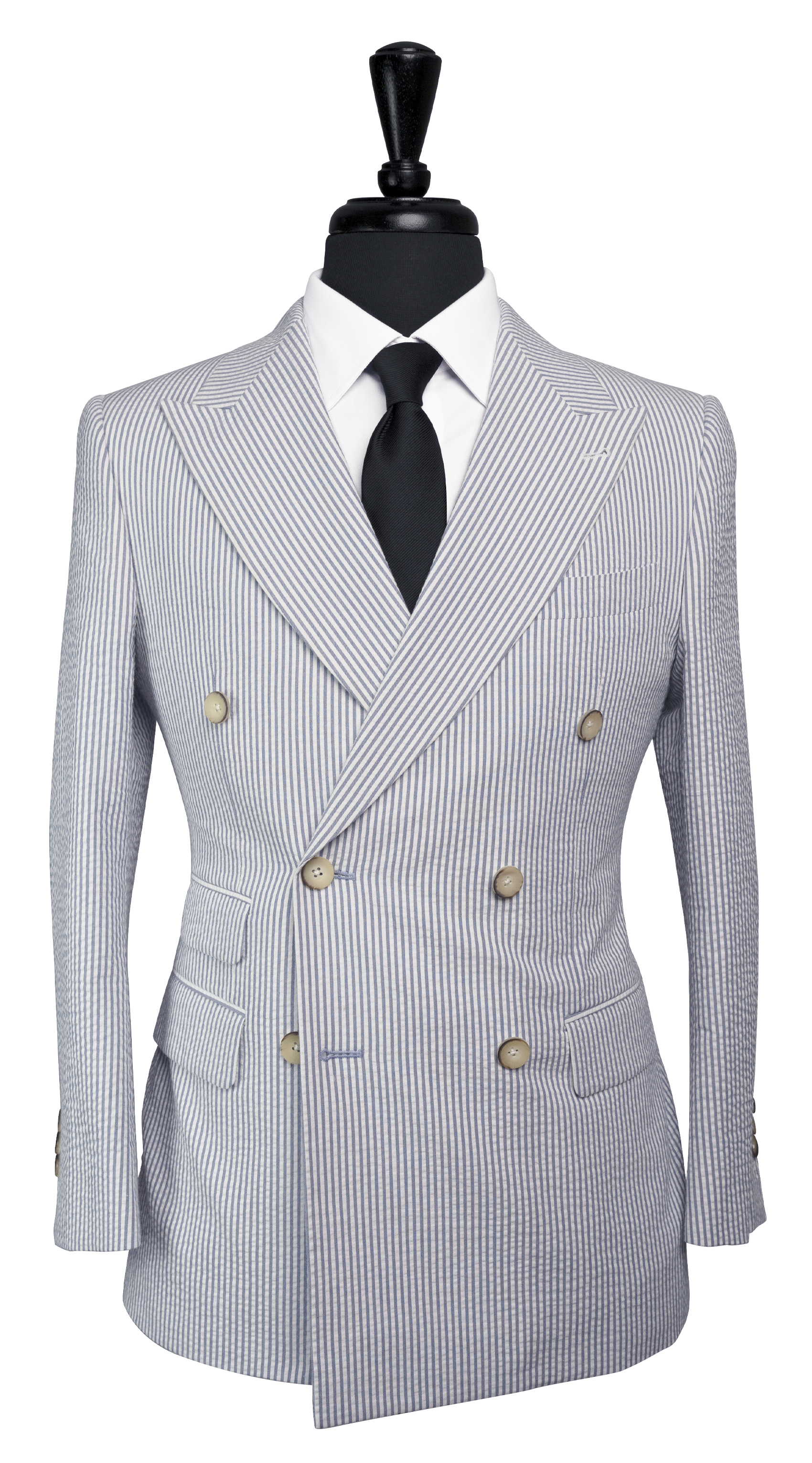 Blue Striped Seersucker Suit