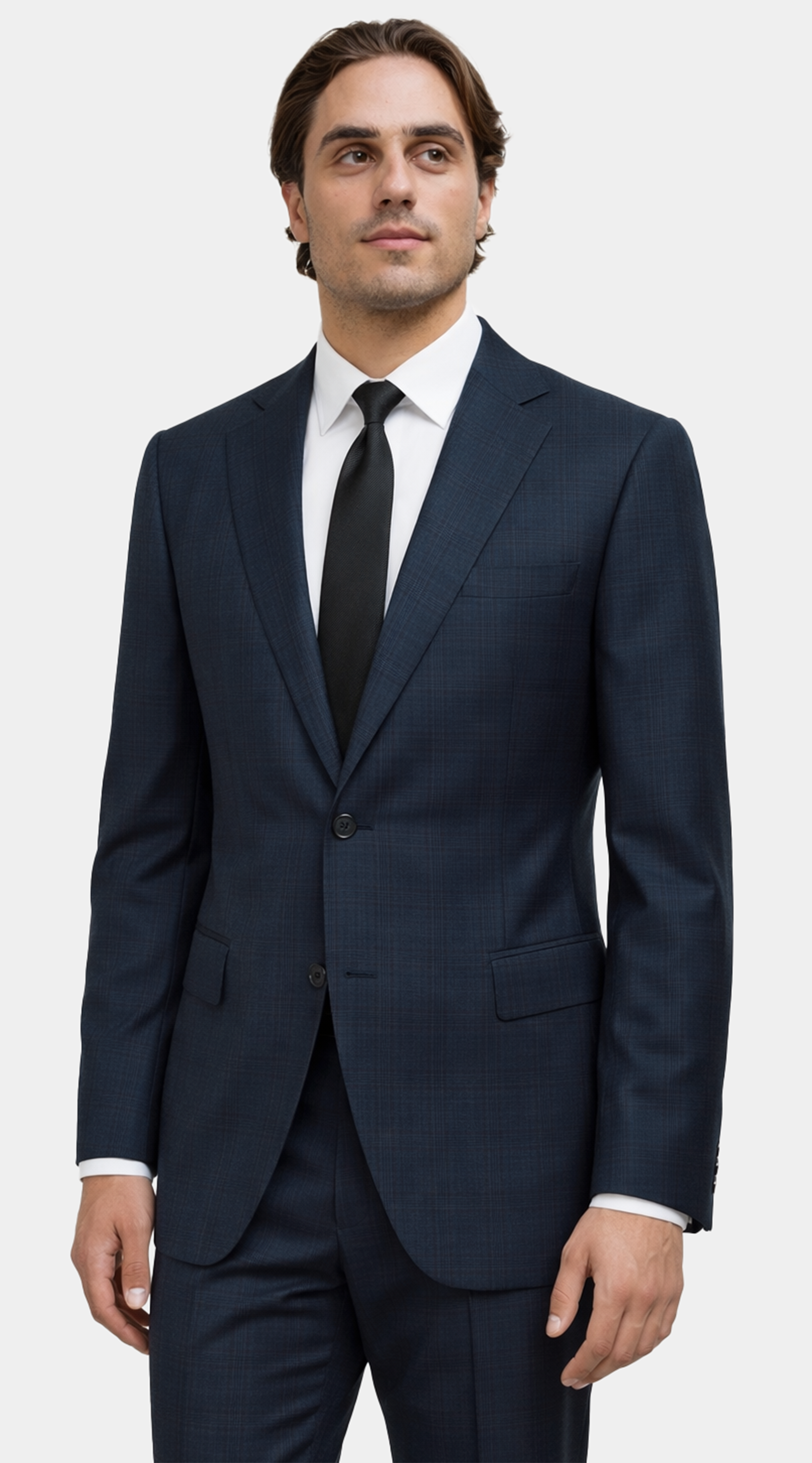 Indigo Blue Glen Check Suit 