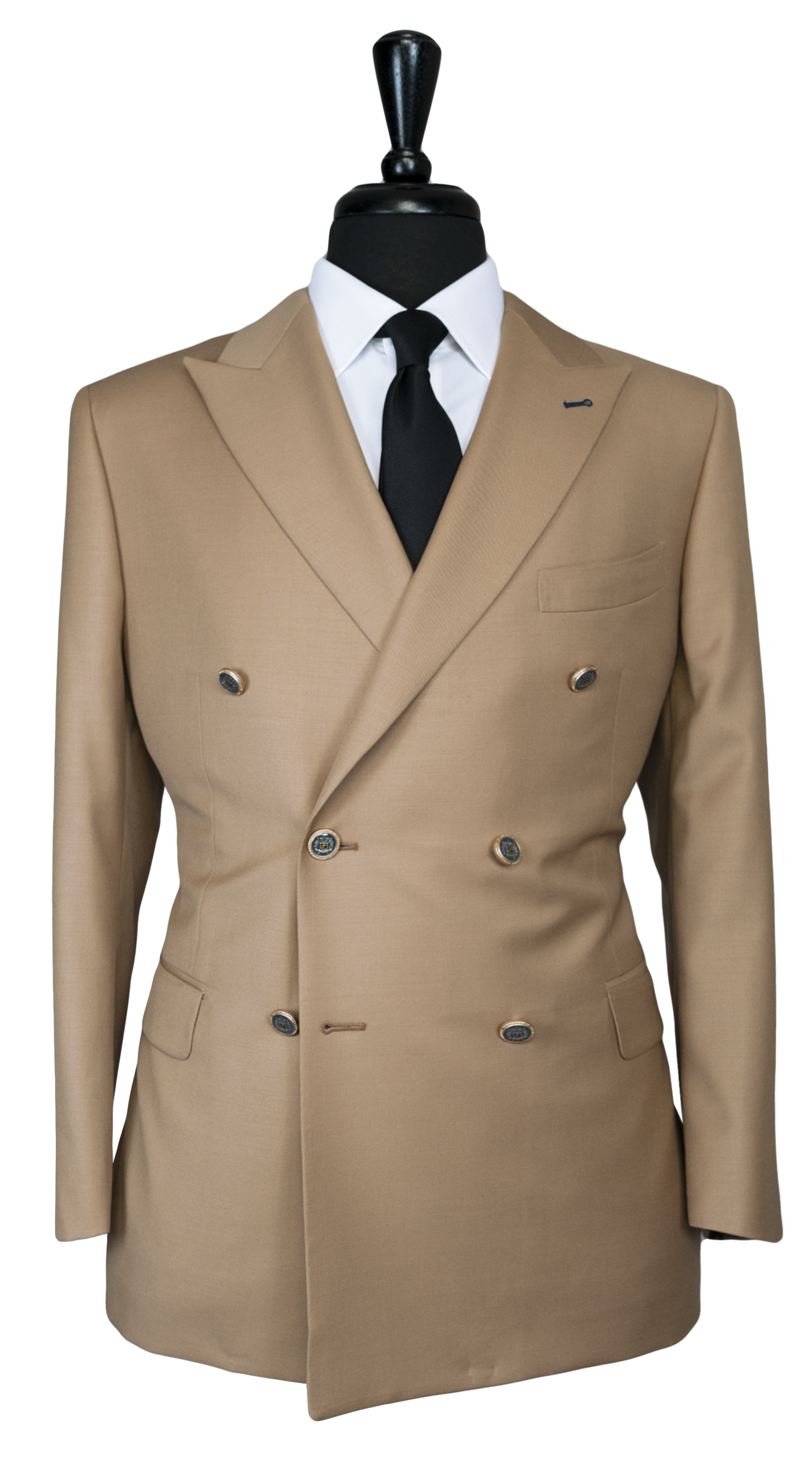 Caramel Double-Breasted Wool Suit