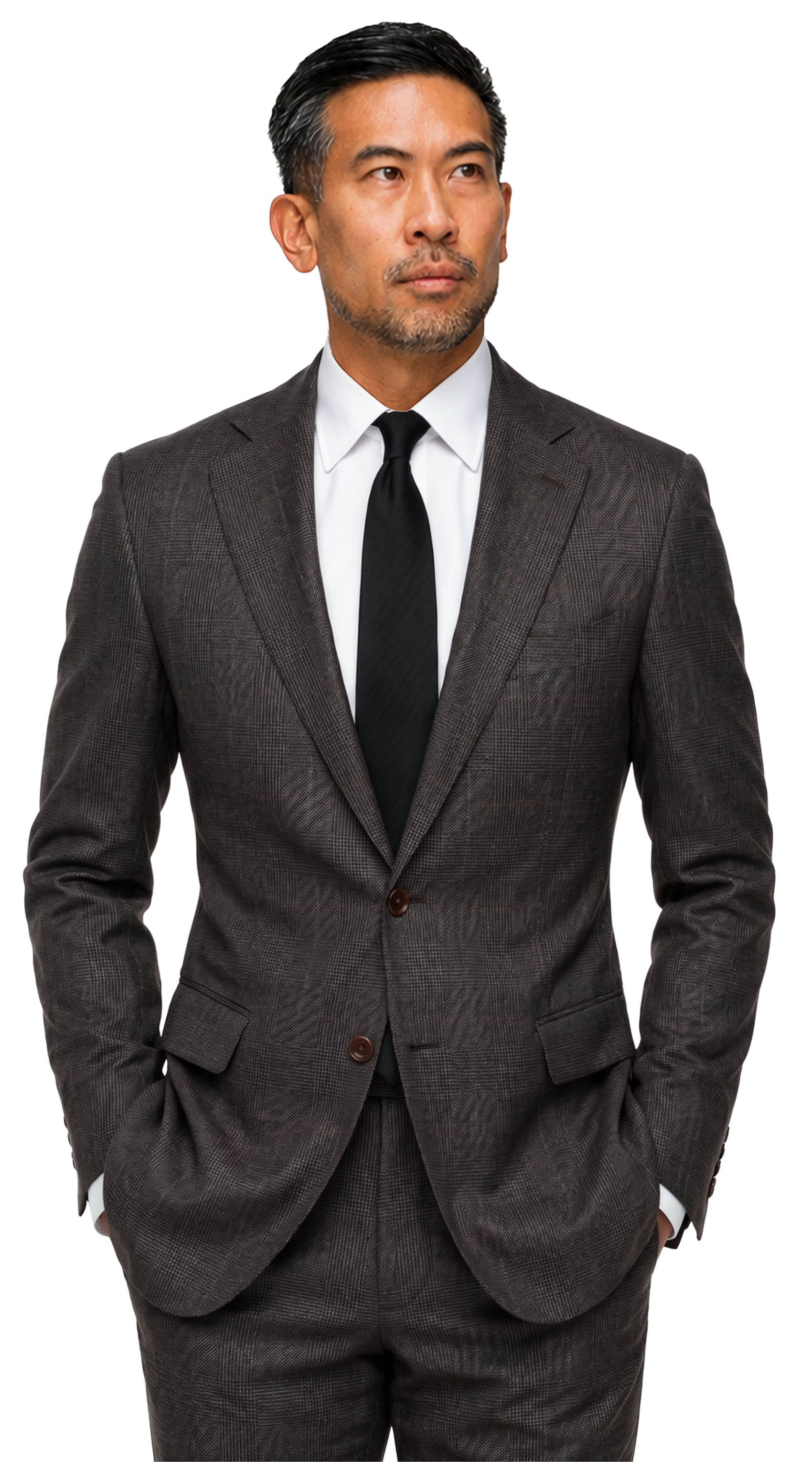 Charcoal Brown Glen Plaid Suit
