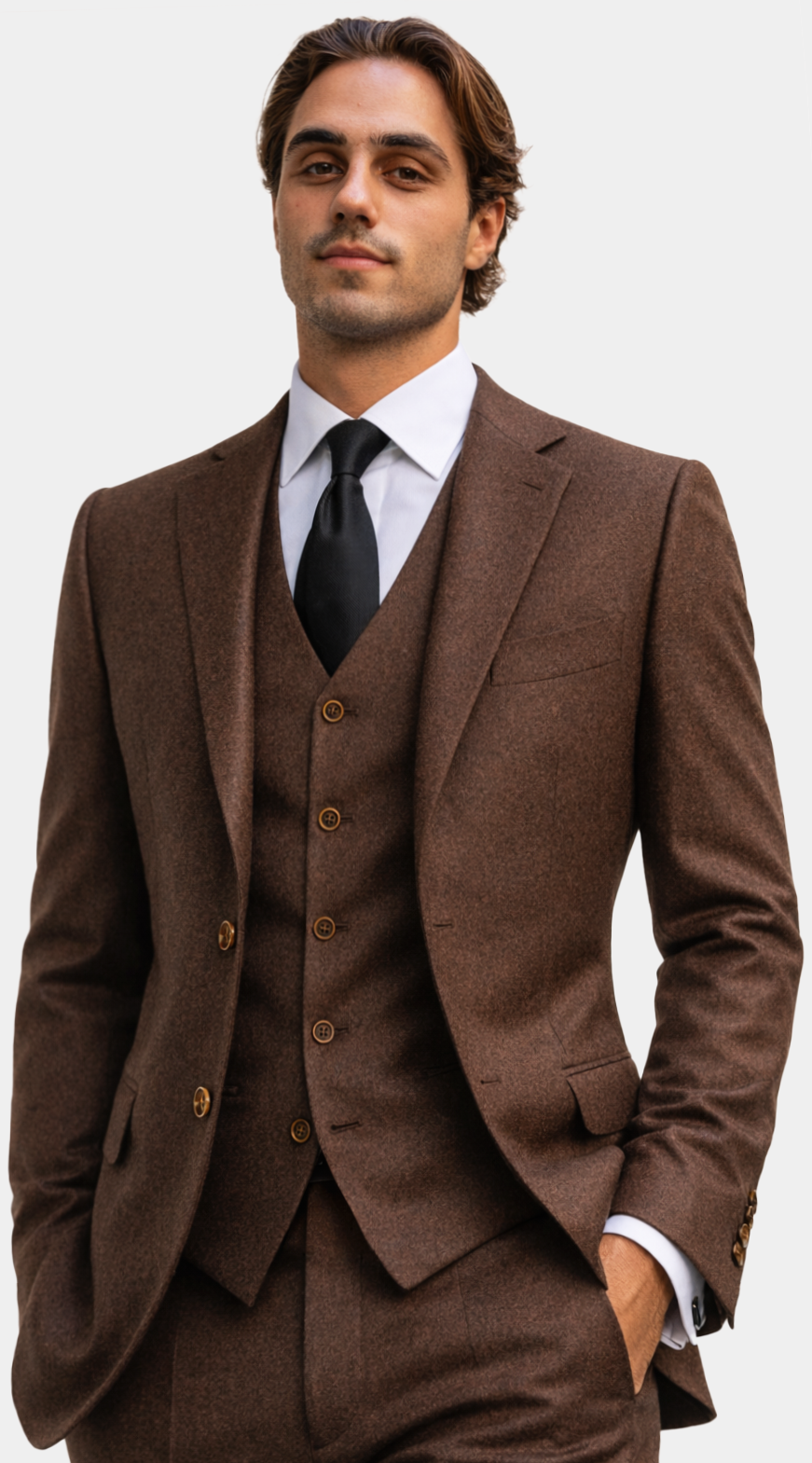 Chestnut Brown Classic Suit