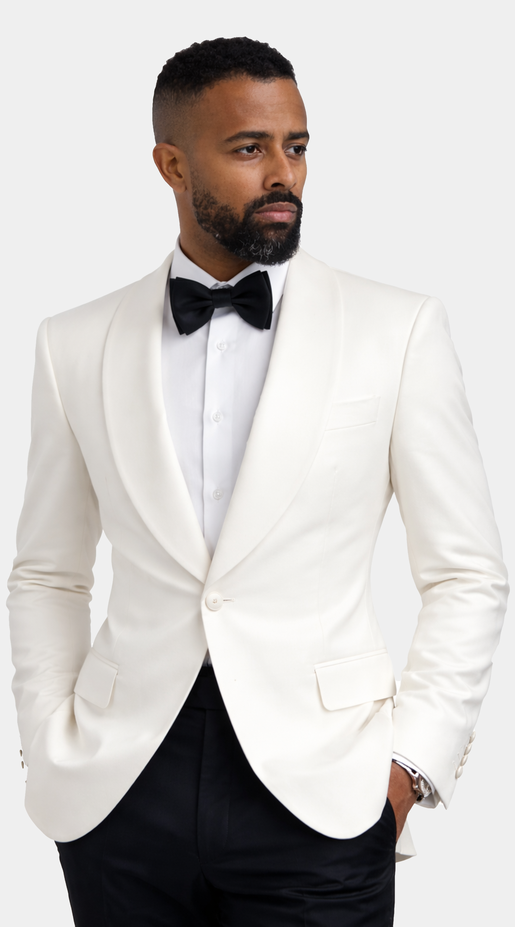 Complet Laine Ivoire Col Châle