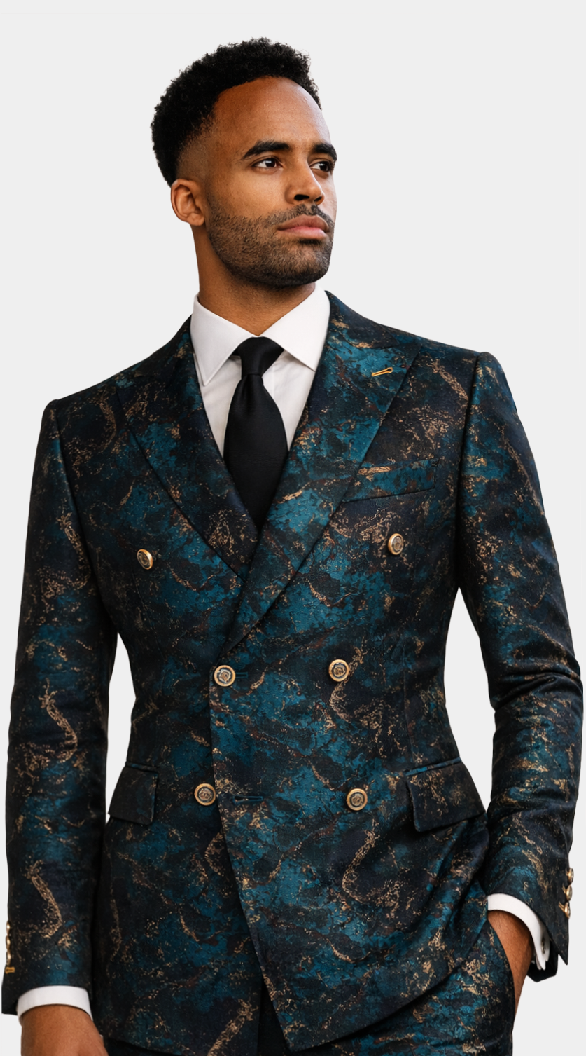 Complet Jacquard Métallique Marbré