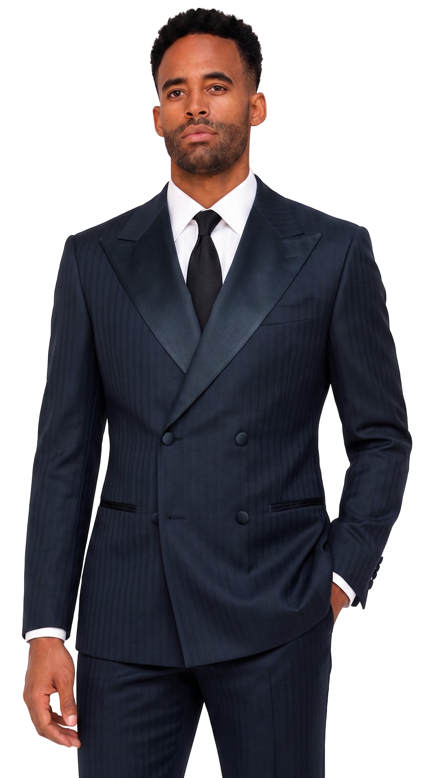 Midnight Navy Double-Breasted Tuxedo