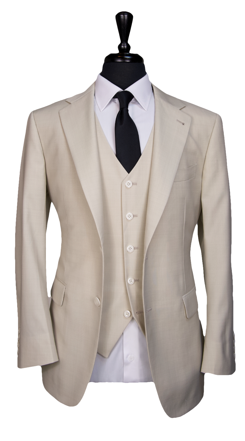 Beige Wool Suit