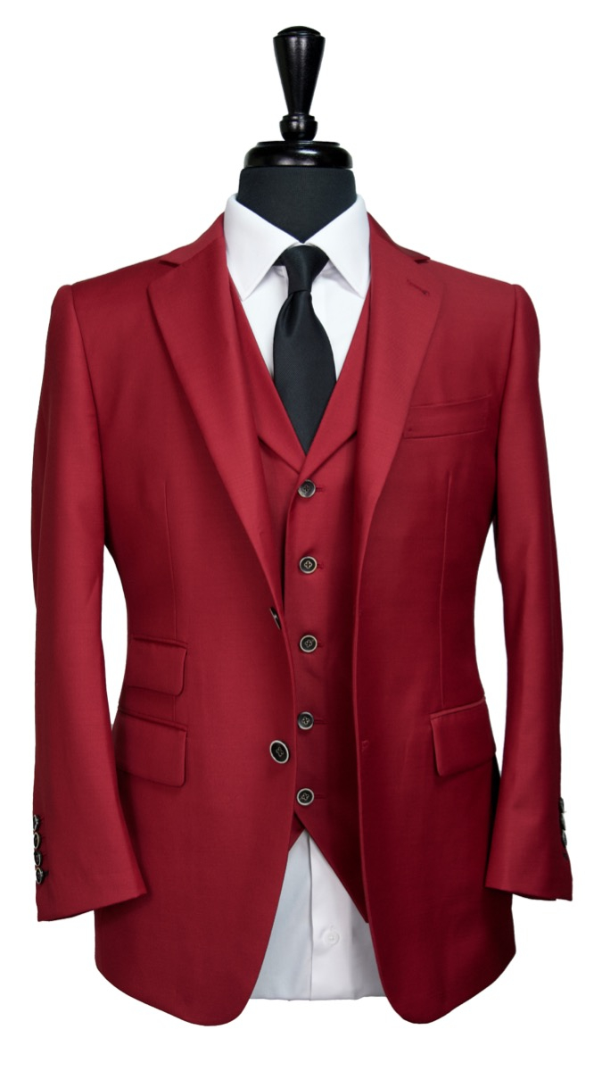 Red Wool Suit