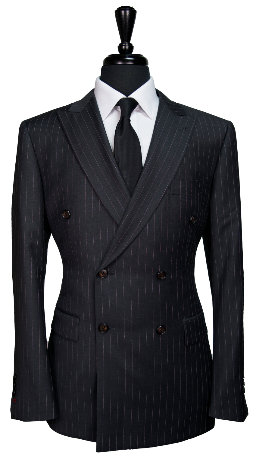 Charcoal Pinstripe Wool Suit