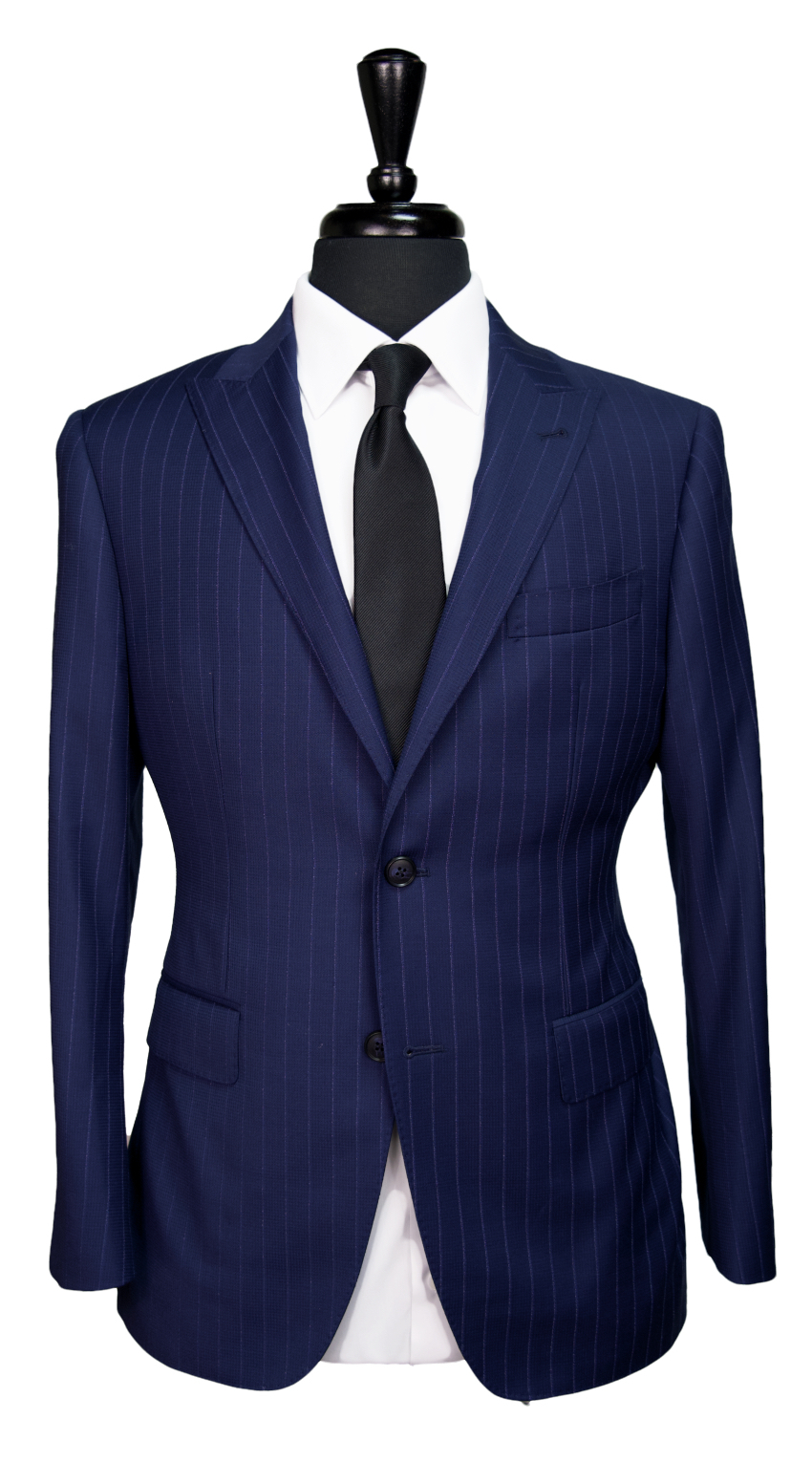 Cobalt Blue Pinstripe Suit