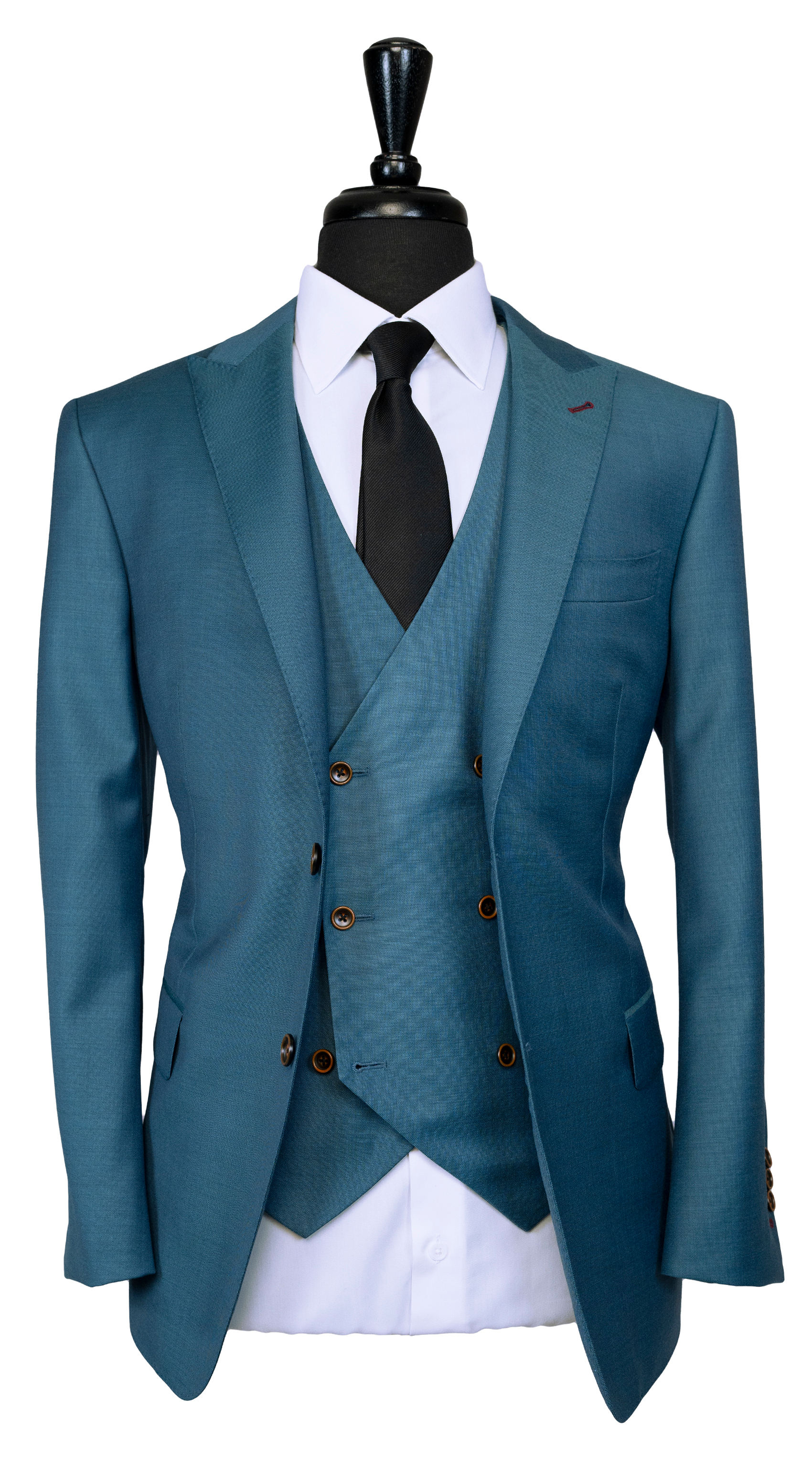 Peacock Blue Three-Piece Suit