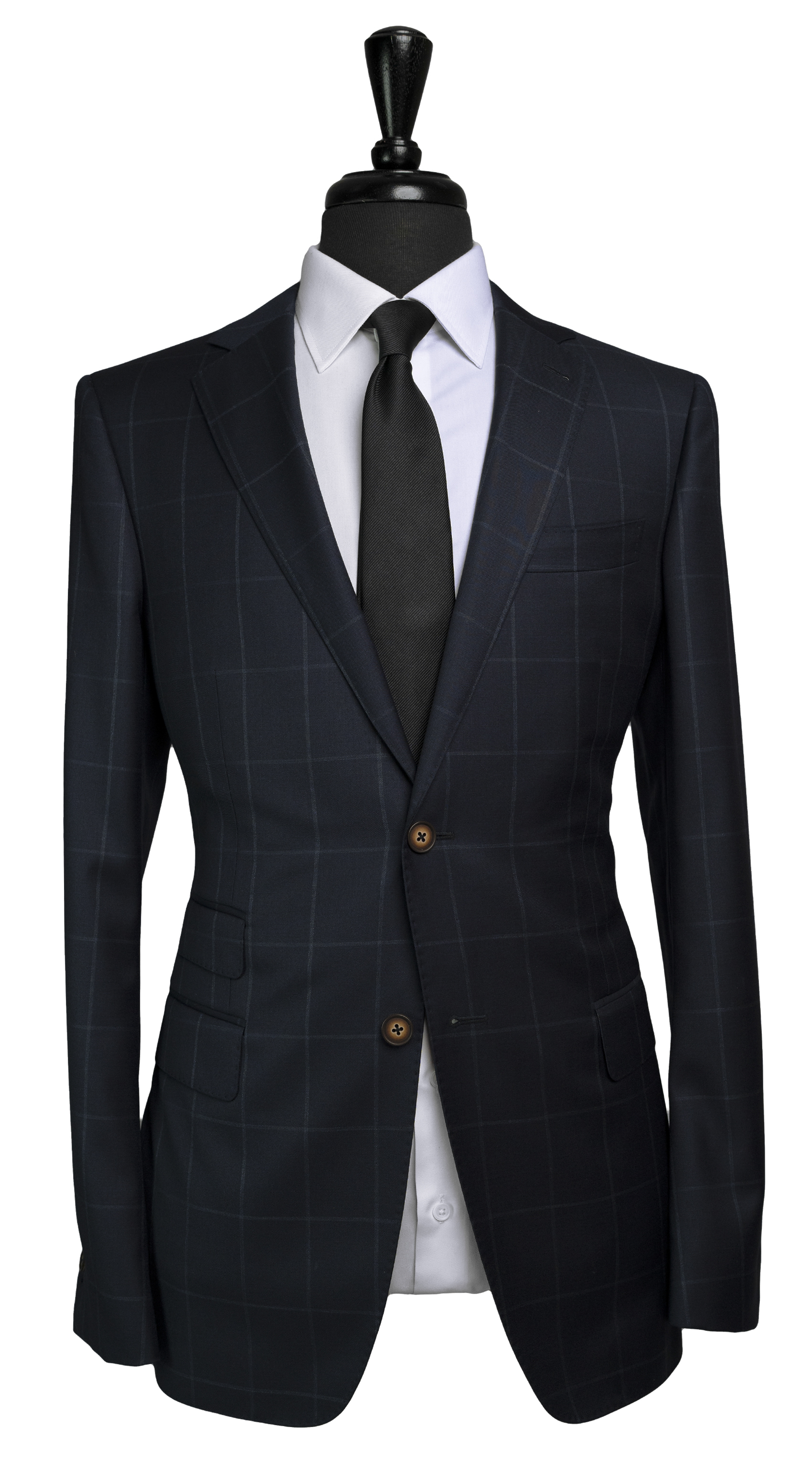 Naval Blue Check Suit