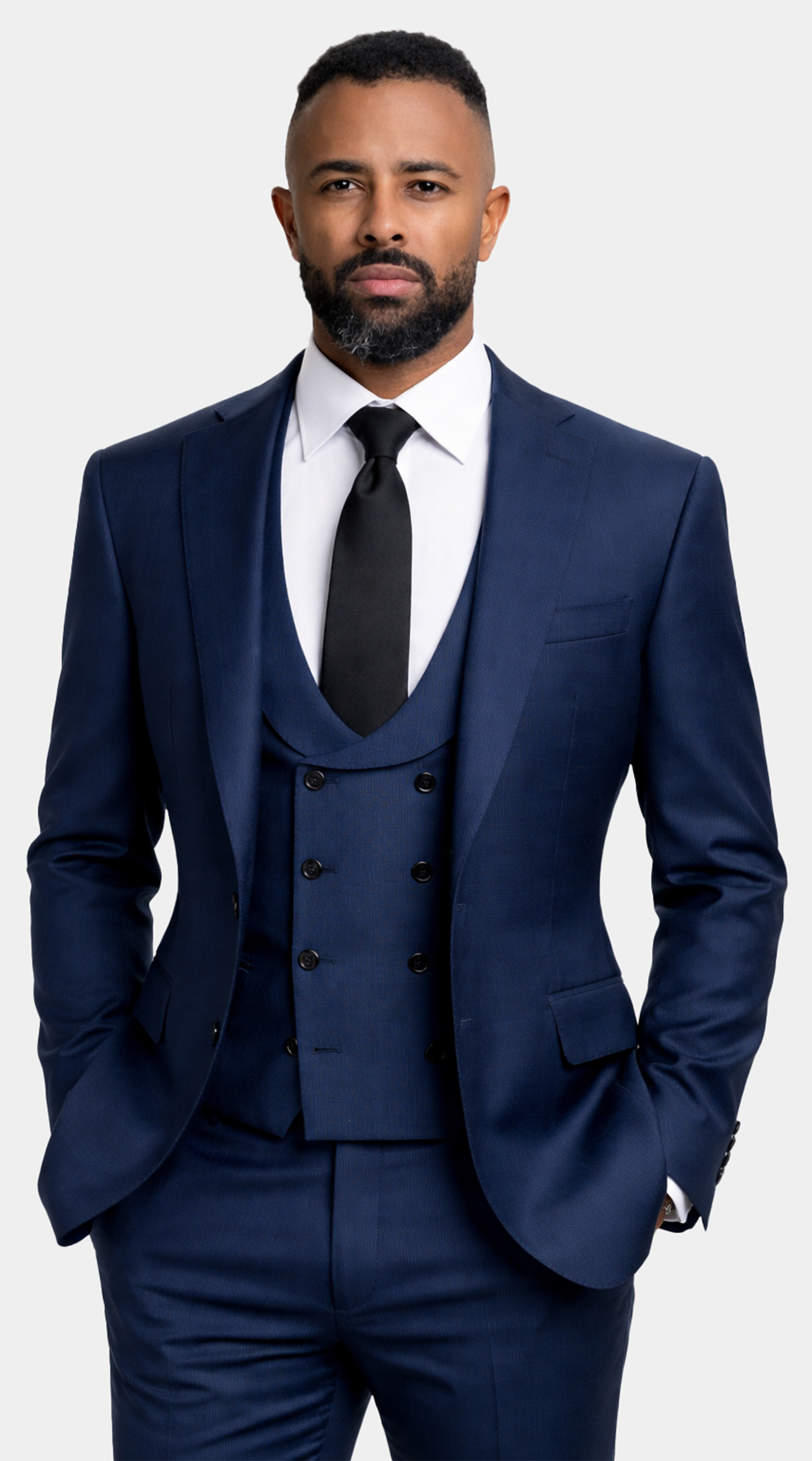 Complet Laine Birdseye Bleu Royal 