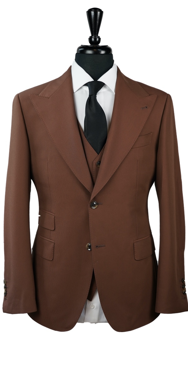 Cinnamon Brown Wool Suit
