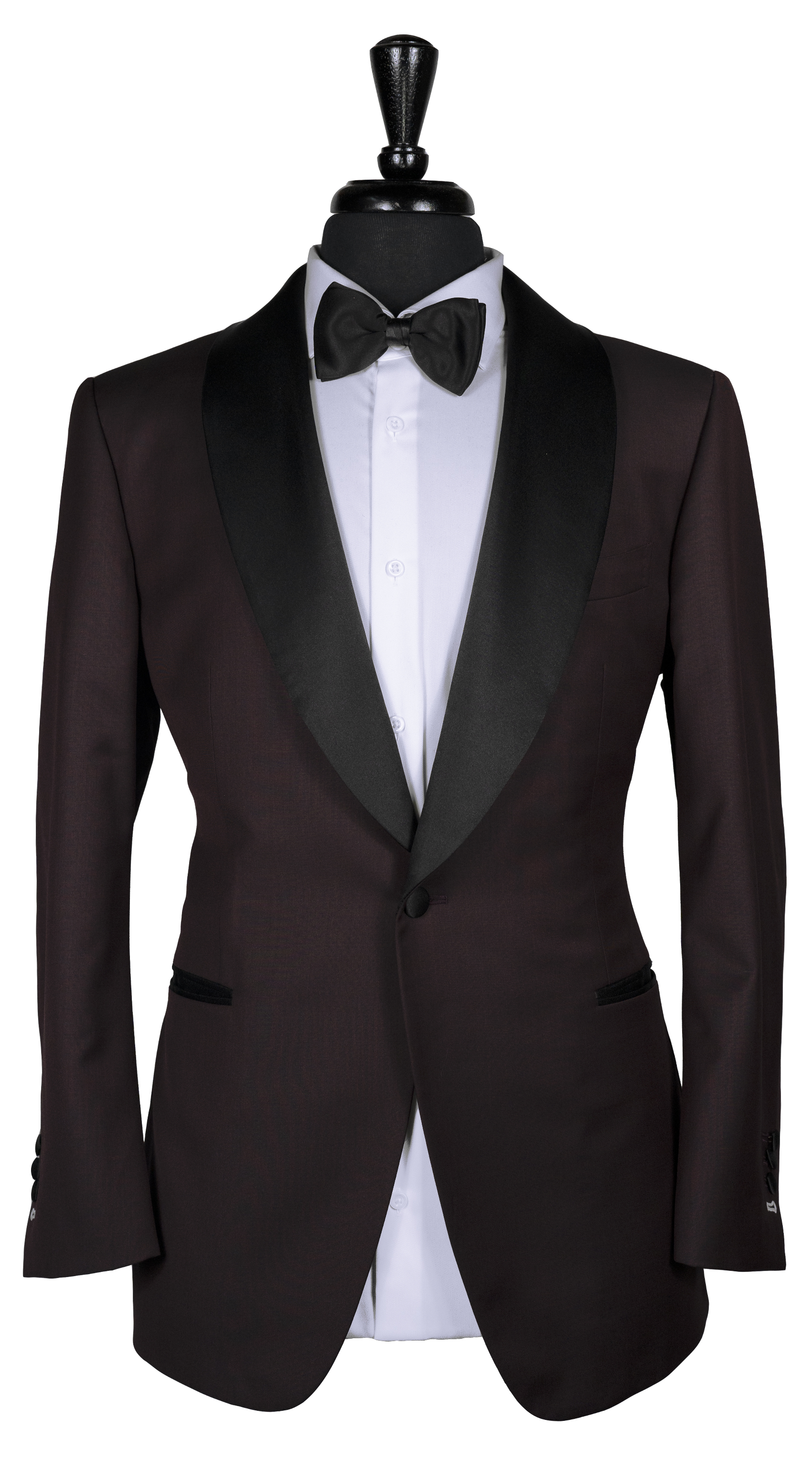 Maroon Wool Shawl Tuxedo