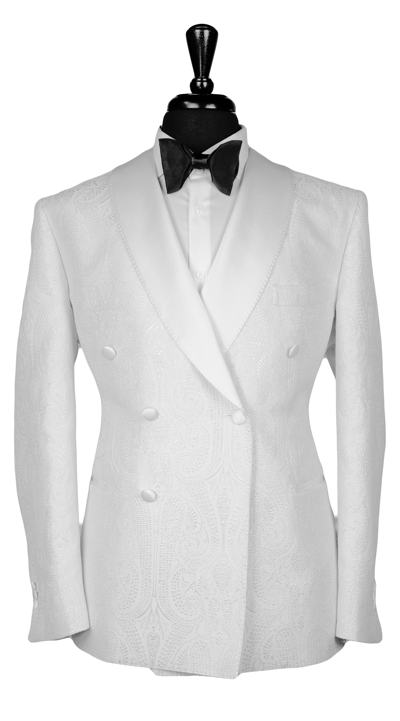 Ivory Paisley Double-Breasted Tux