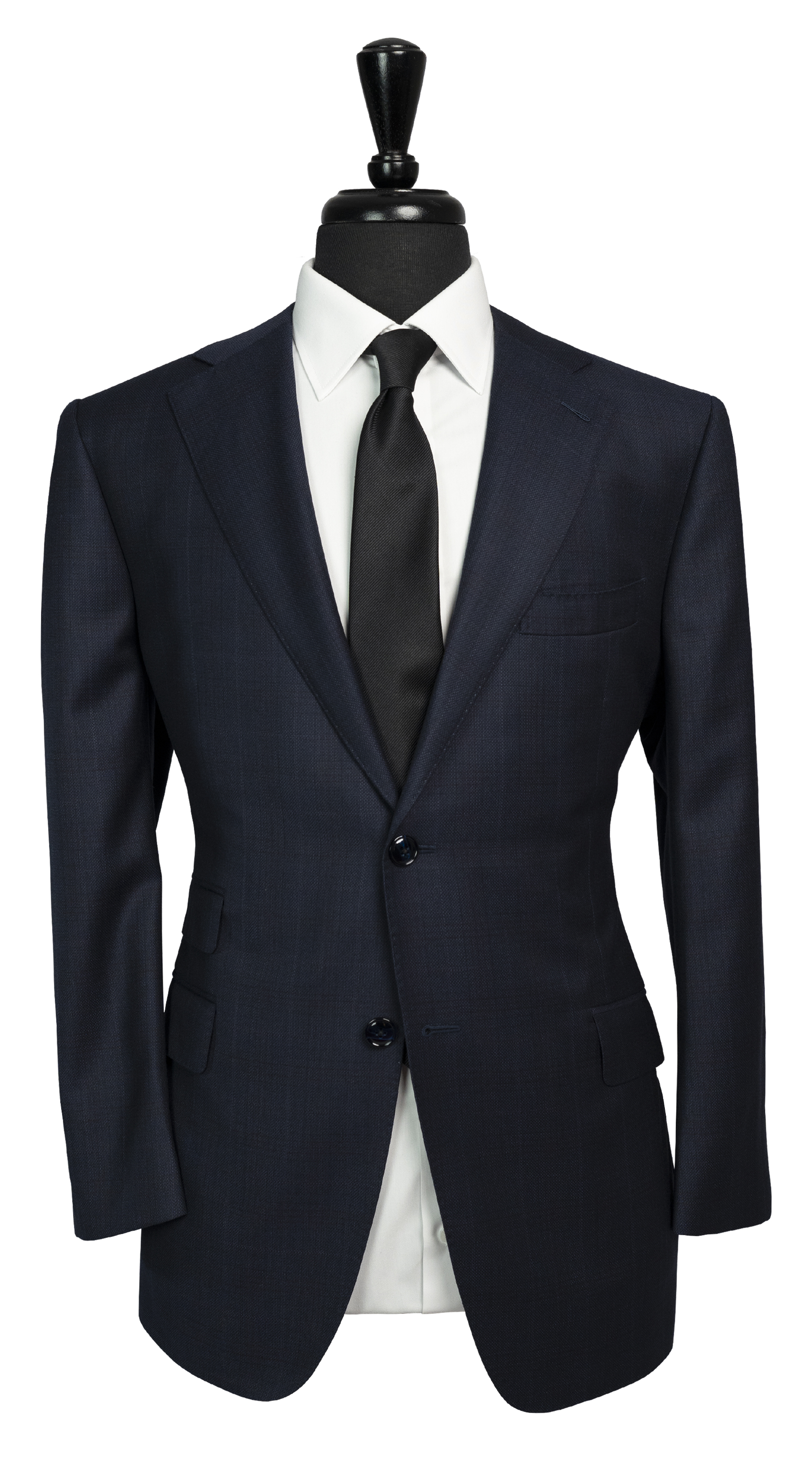 Dark Blue Glen Check Suit