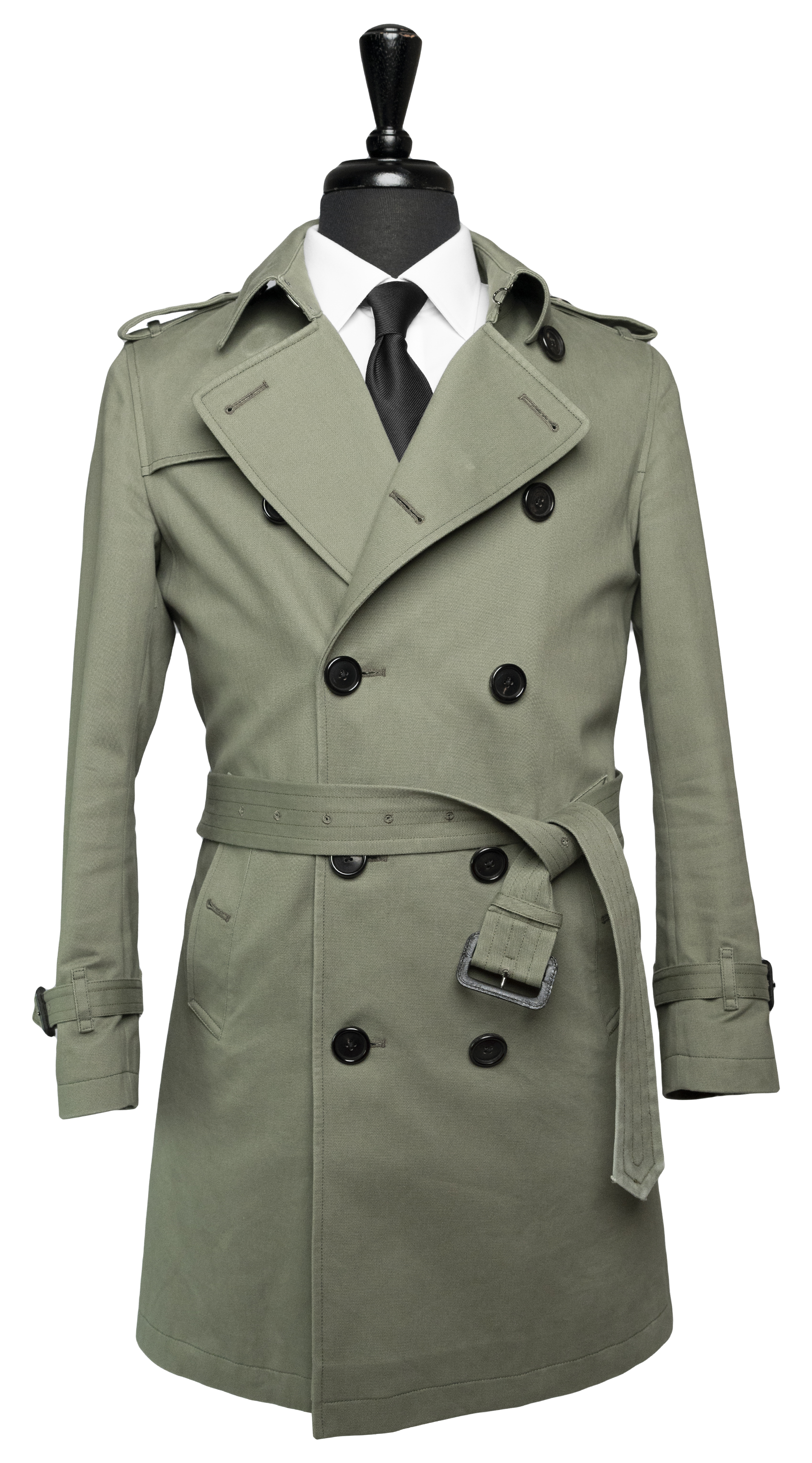 Olive Green Classic Trench Coat