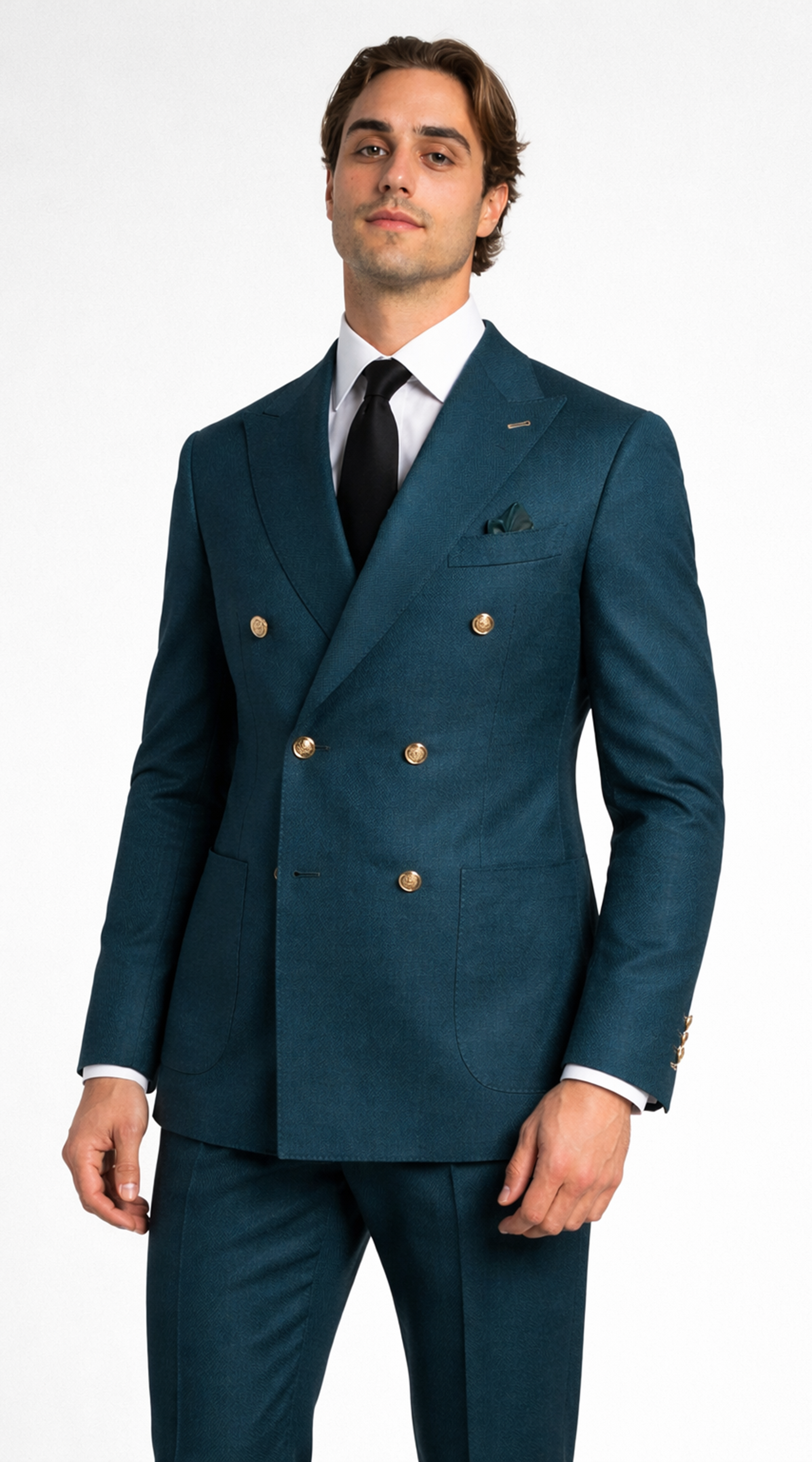 Complet Double-Boutonnage Teal Monarch