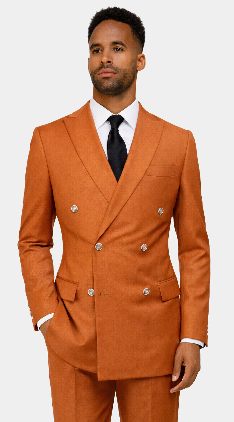 Terracotta Double-Breasted Suit
