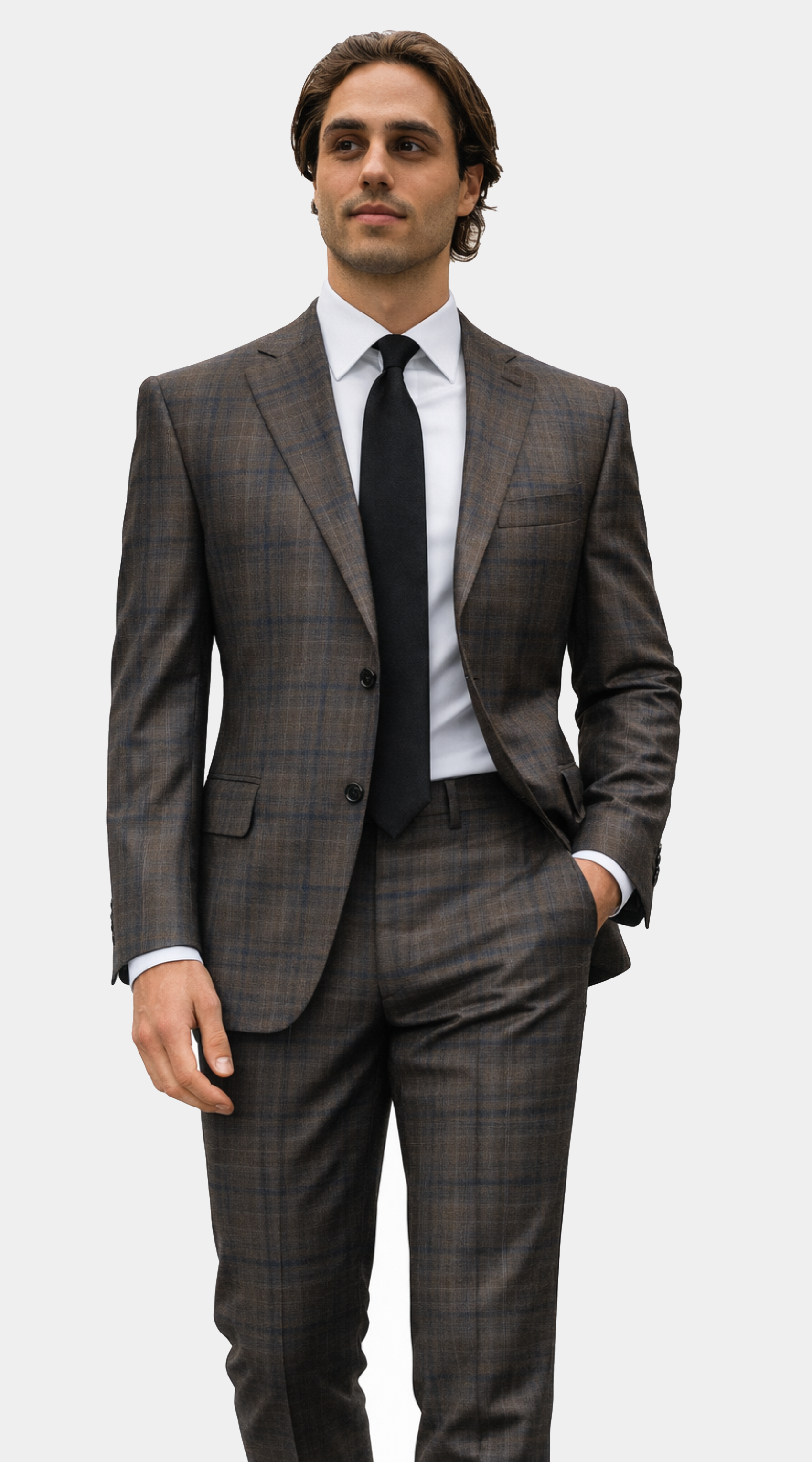 Walnut Glen Plaid Wool Suit