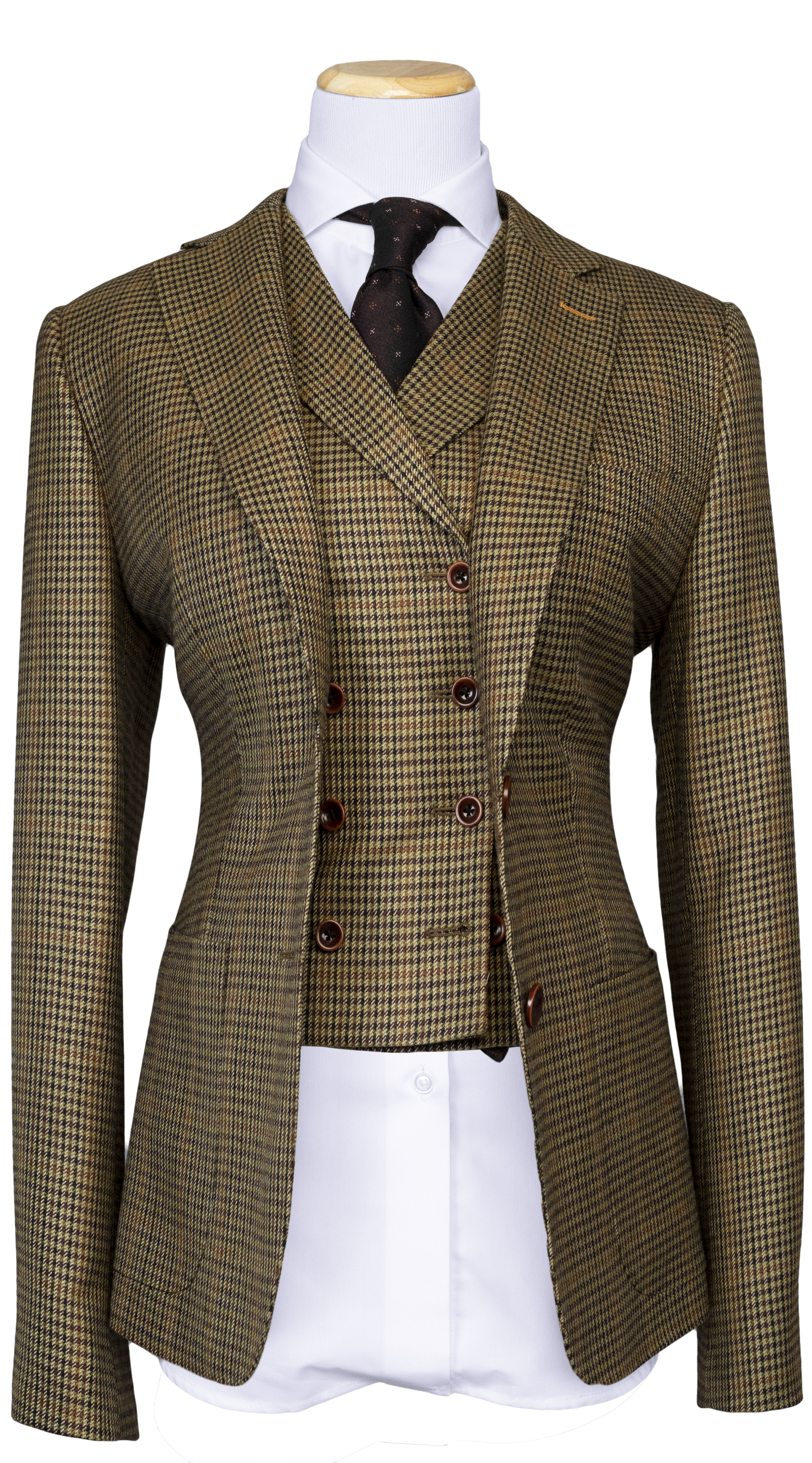 Olive Glen Plaid Wool Suit