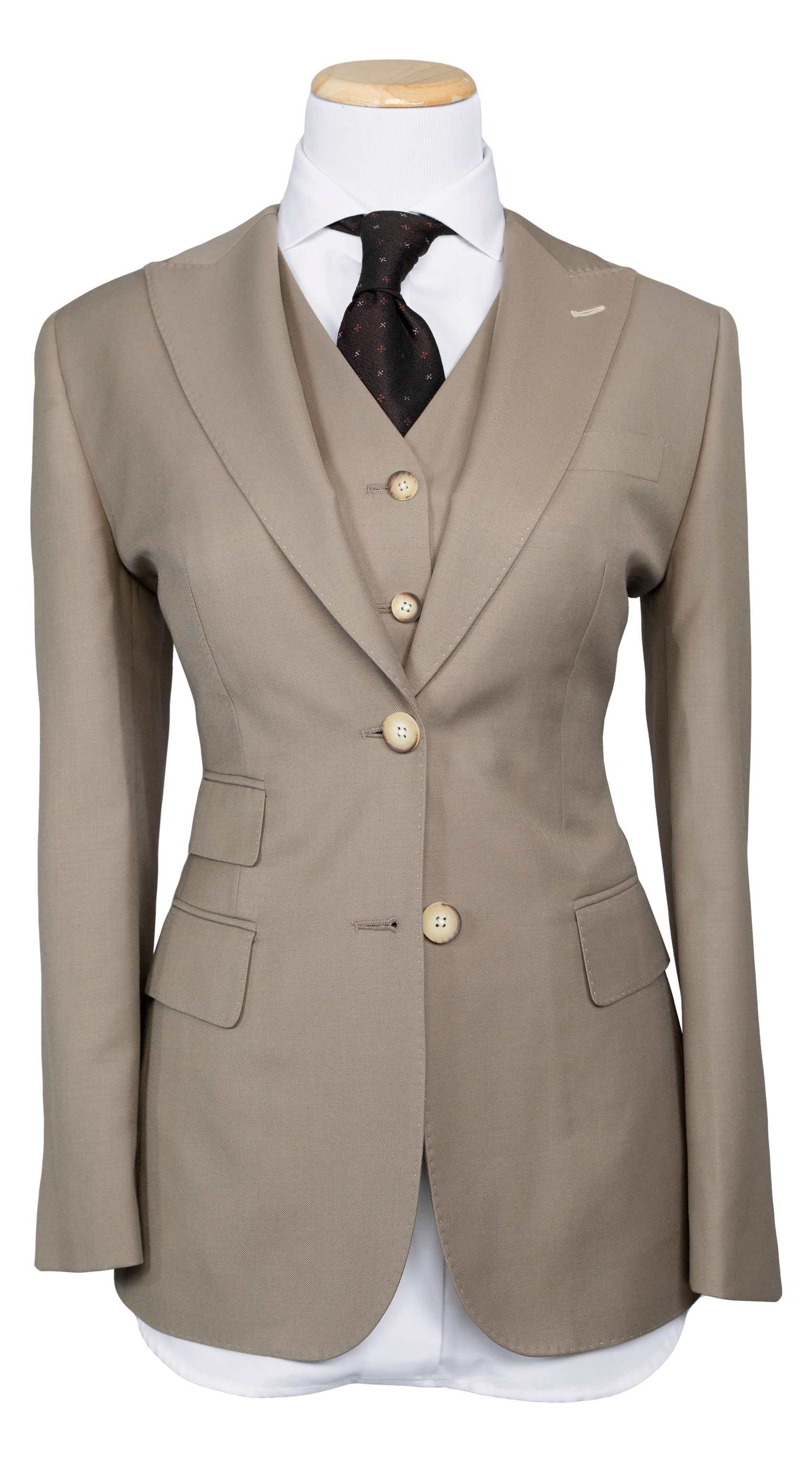 Almond Beige Wool Suit