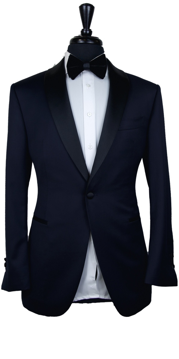Dark Blue Shine Wool Tuxedo