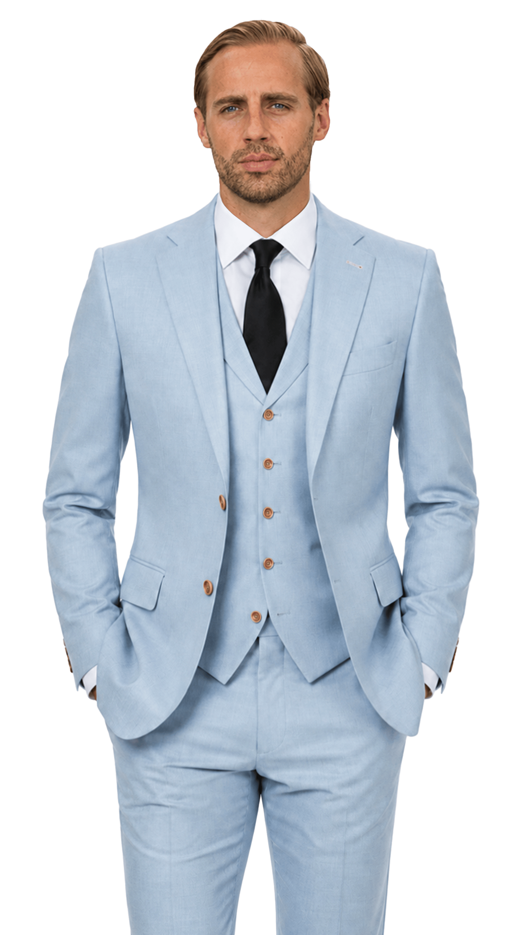 Baby Blue Three-Piece Suit