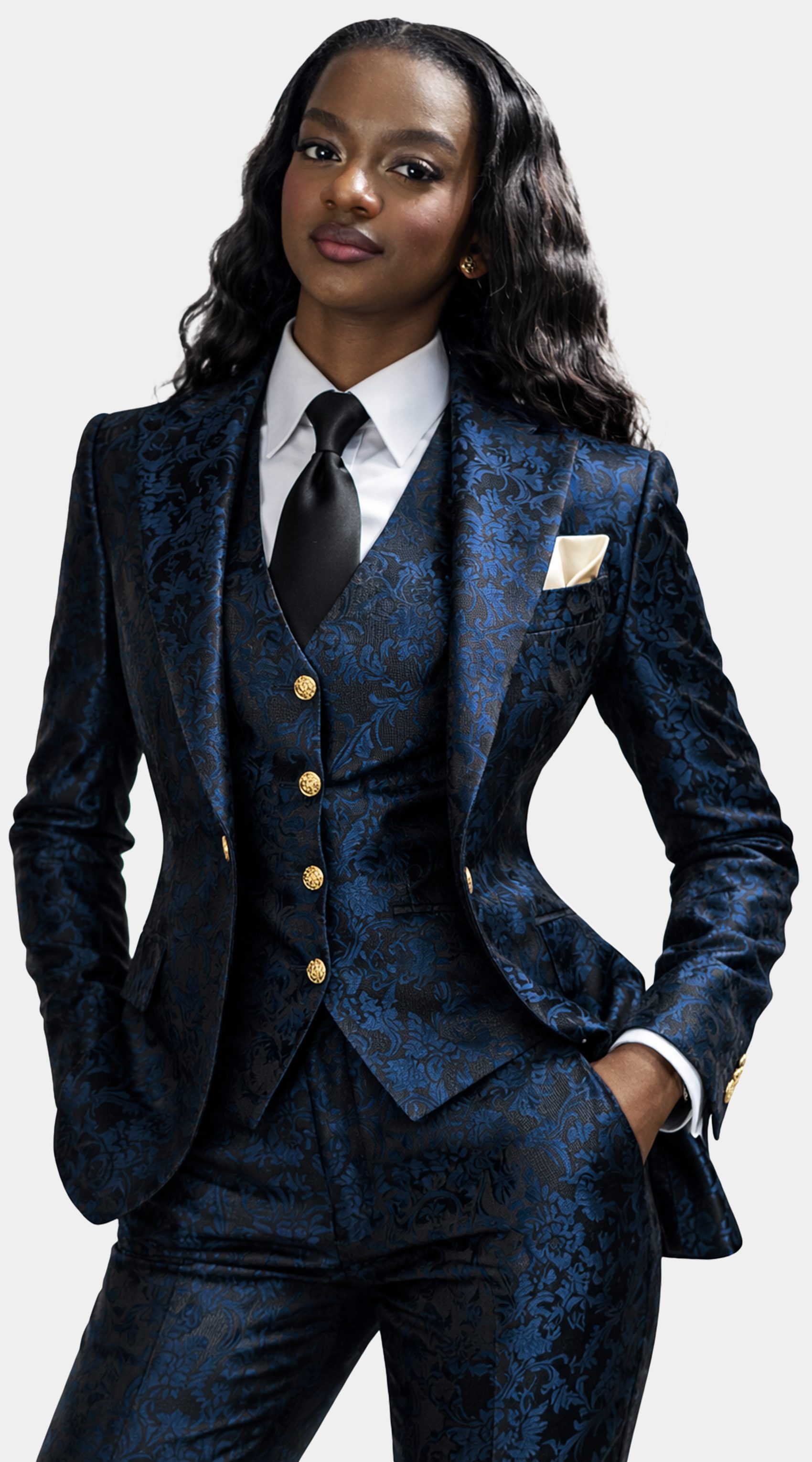 Complet Baroque Noir Saphir
