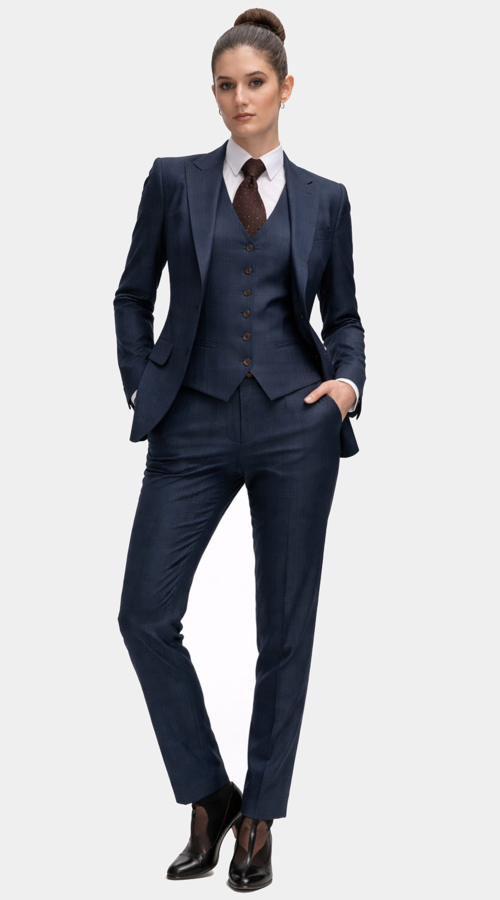 Celestial Blue Plaid Suit