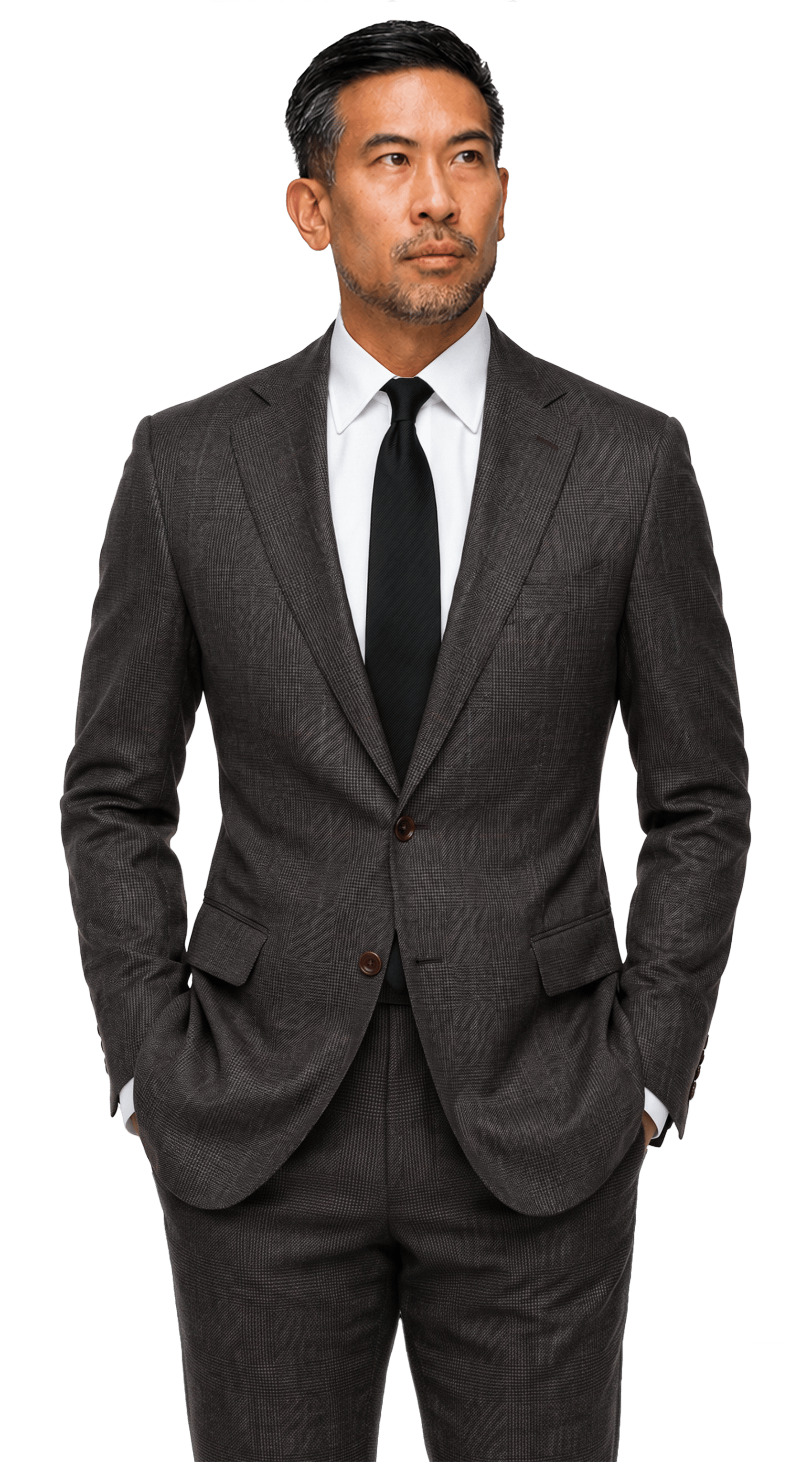 Charcoal Brown Glen Plaid Suit