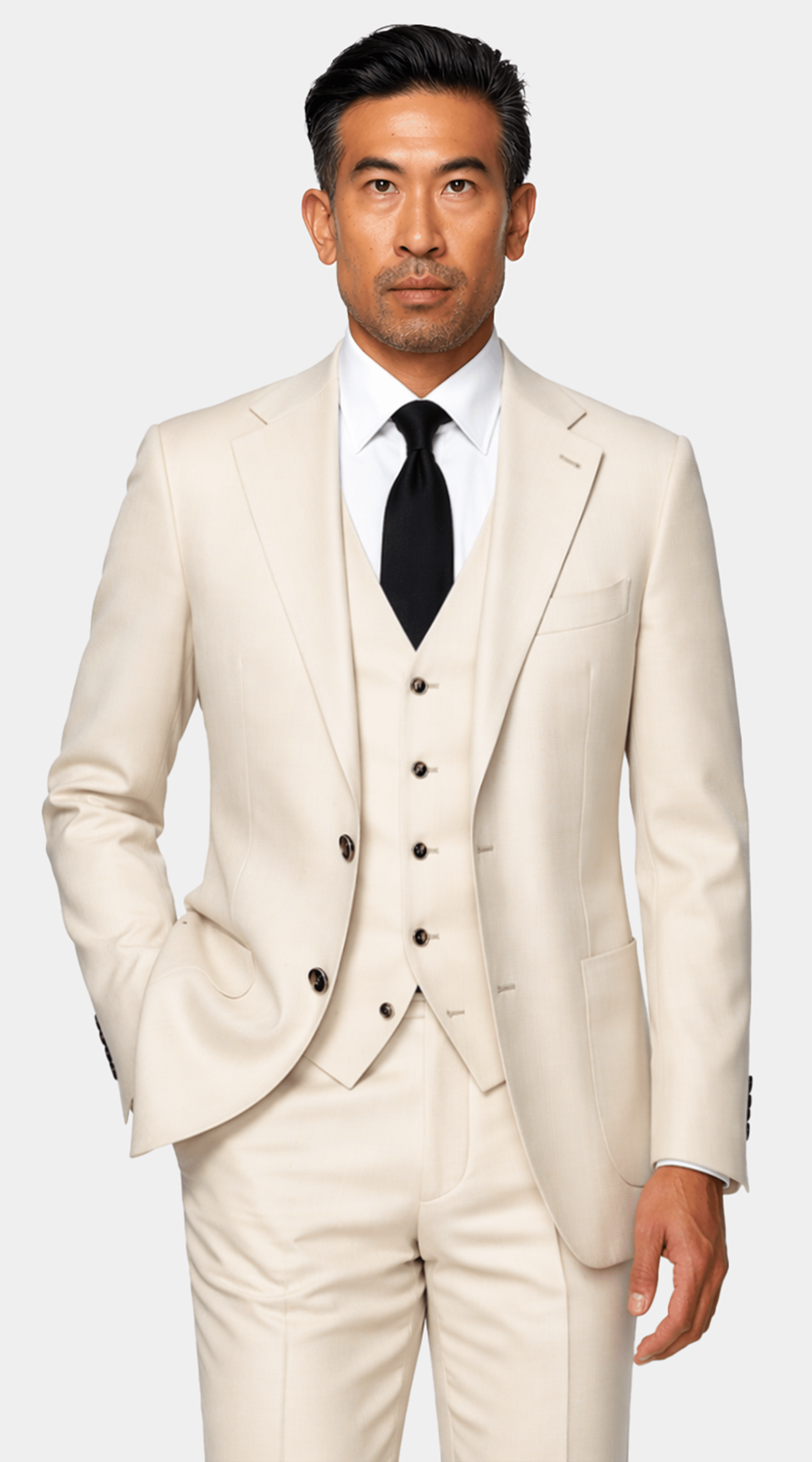 Light Beige Wool Suit