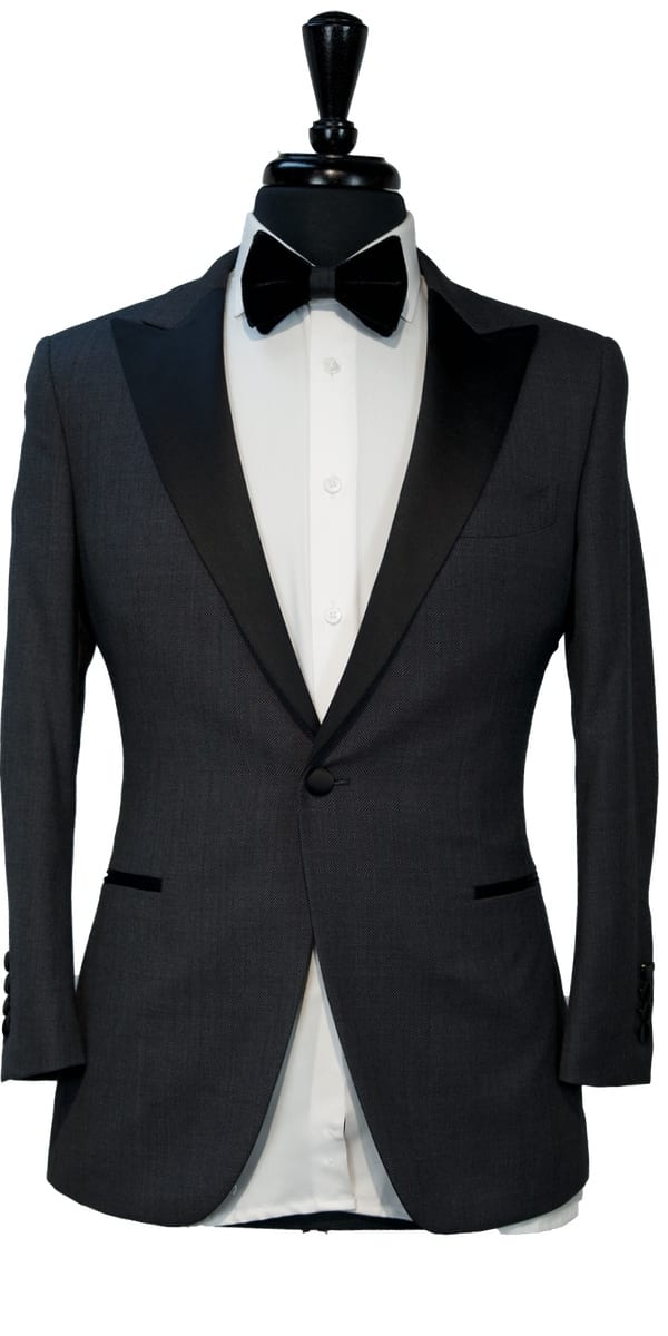 Complet Tuxedo Oeil-de-Perdrix Gris Foncé