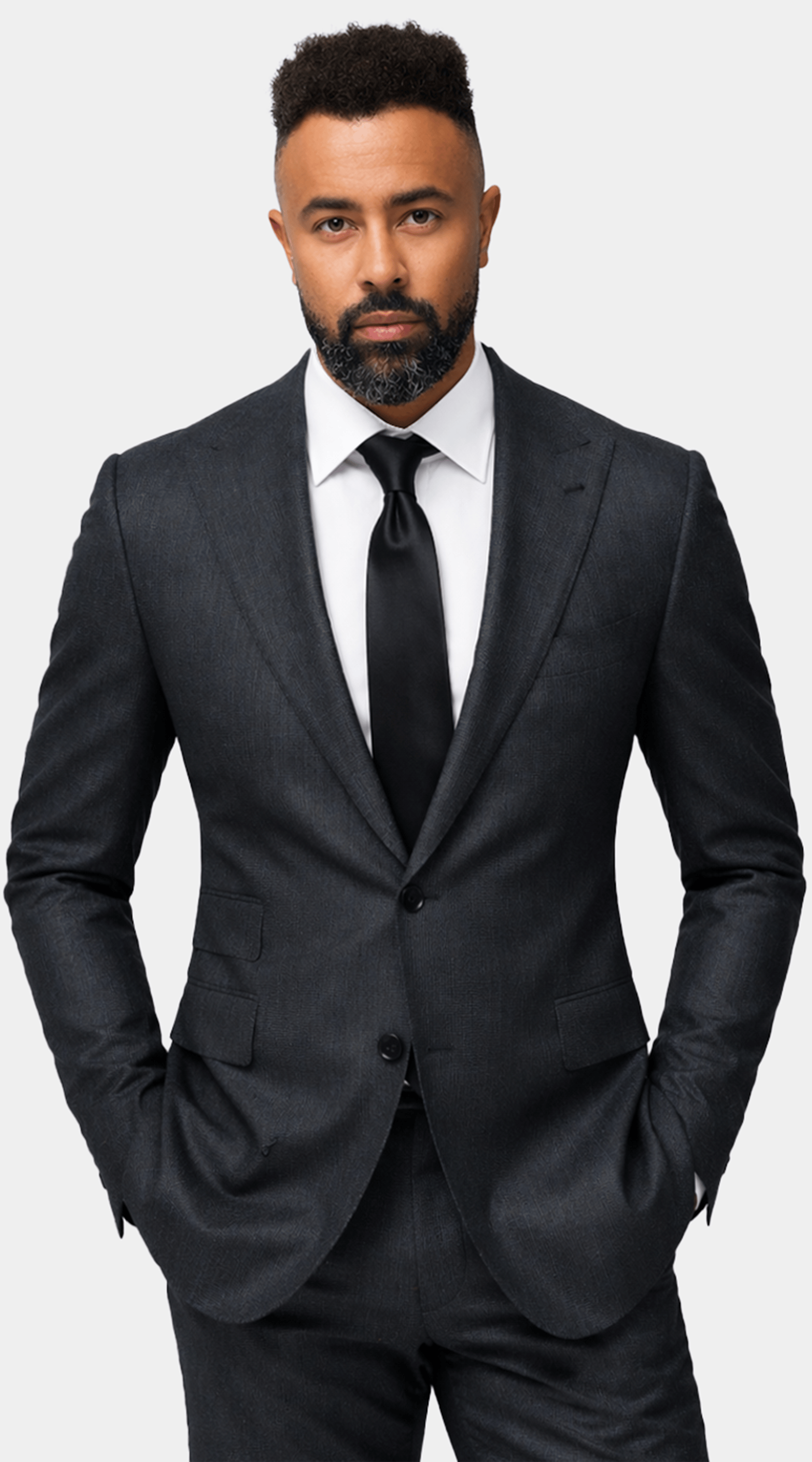 Solid Blue Birdseye Suit