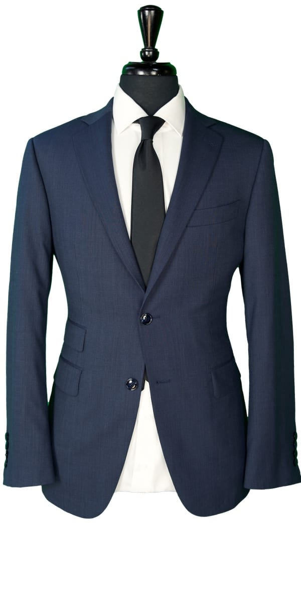 Complet Bleu Laine Hopsack