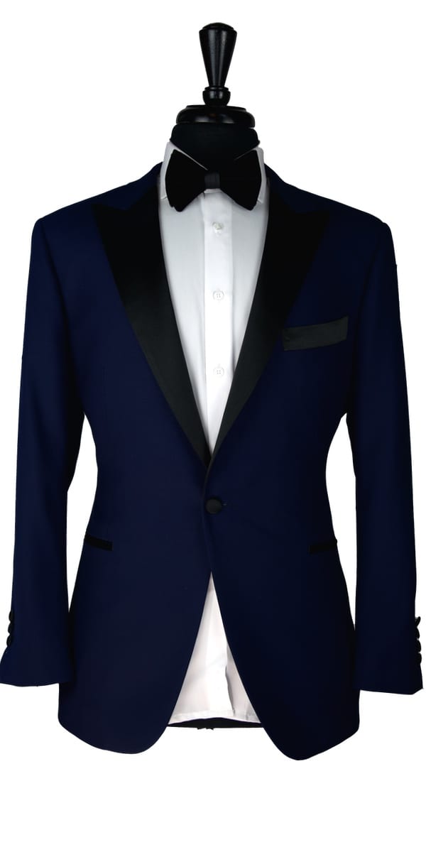 Tuxedo Bleu Laine Dobby
