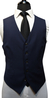 Navy Blue Textured Wool Suit