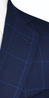 Blue Windowpane Canvas Wool Suit
