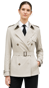 Beige Finch Short Trench Coat 