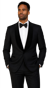 Black Dotted Textured Tuxedo
