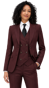 Burgundy Wool Three-Piece Suit
