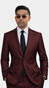 Burgundy Classic Wool Suit