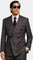 Chestnut Blue Plaid Double-Breasted Suit