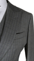 Charcoal Pinstripe Wool Three-Piece Suit