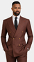 Cinnamon Double Breasted Wool Suit 